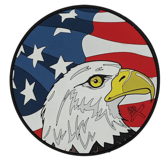 Picture of KR Strikeforce Round Shammy Leather Pad USA Eagle