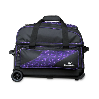 Picture of Brunswick Zone Double 2 Ball Roller Purple Prism Bowling Bag
