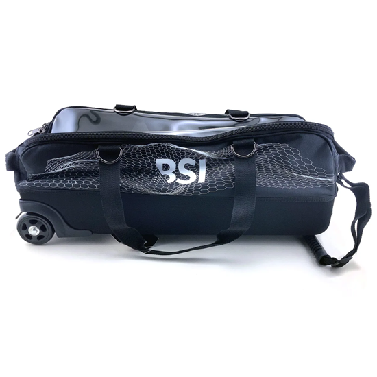 Picture of BSI Hard Base 3 Ball Triple Roller Tote Black Bowling Bag