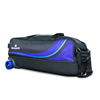 Picture of Brunswick Punisher Plus 3 Ball Triple Tote Black Blue Bowling Bag